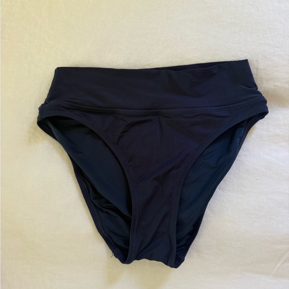 Sperry Navy High-Waist Bikini Bottoms